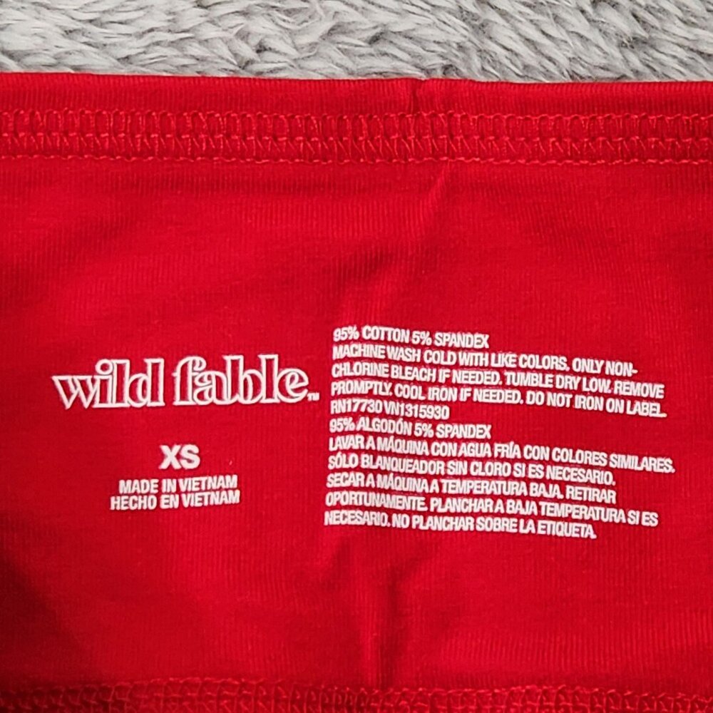 Wild Fable Fashion Leggings Womens XS Red‎ High-Waisted Cotton Workout Stretch - Picture 5 of 11